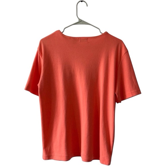 Embroidered Sunflower & Bee Tee Peachy Orange | XL | Vintage Y2K | ZENA - Picture 3 of 6